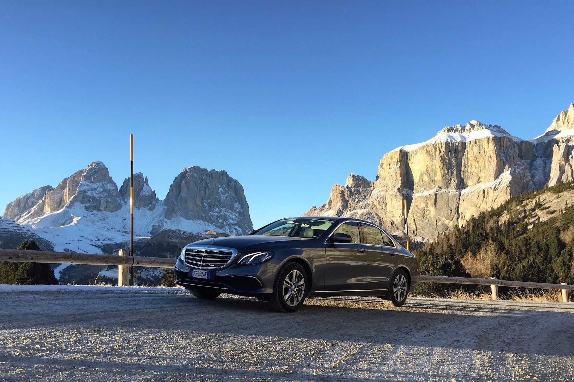 Desilvestro Mercedes-Benz vehicle on the Passo Pordoi